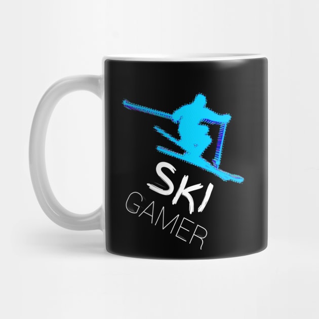 Ski Gamer - Alpine Ski - 2022 Olympic Winter Sports Lover -  Snowboarding - Graphic Typography Saying by MaystarUniverse